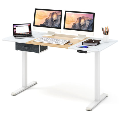 Electric Height Adjustable Standing Desk with USB Charging Port