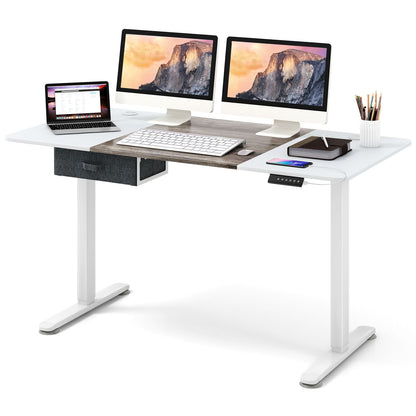 Electric Height Adjustable Standing Desk with USB Charging Port