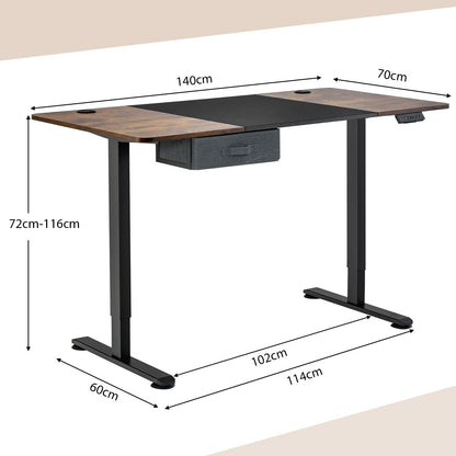 Electric Height Adjustable Standing Desk with USB Charging Port