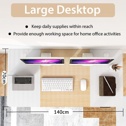 Electric Height Adjustable Standing Desk with USB Charging Port