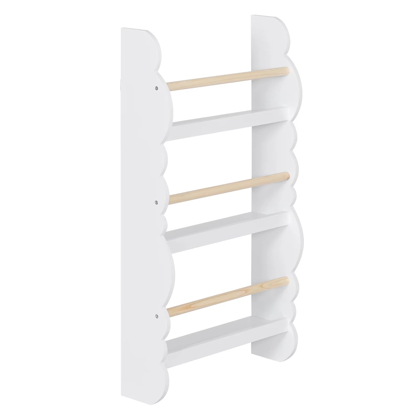 Children'S Bookshelf Kid'S Bookcase Wall Shelf Book Organizer with 4 Shelves for Book Magazine Storage Kids Room Home